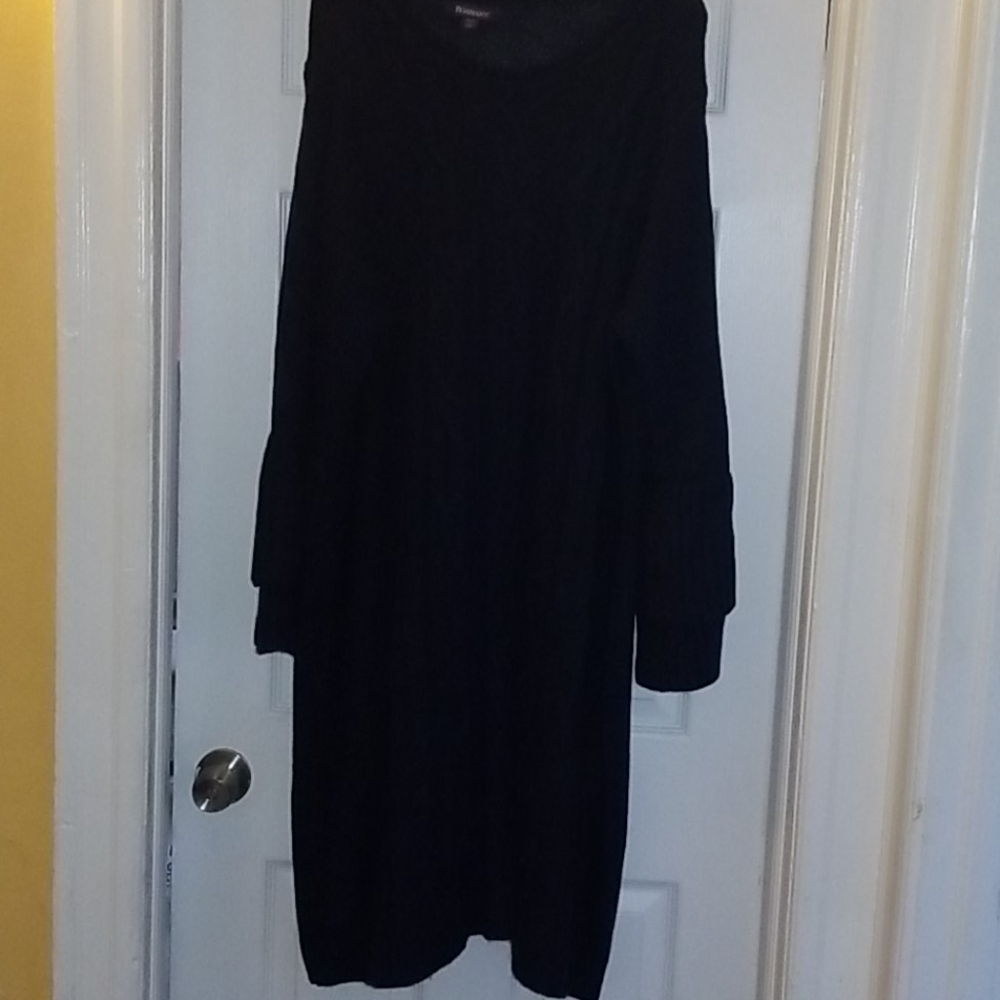 Navy sweater dress